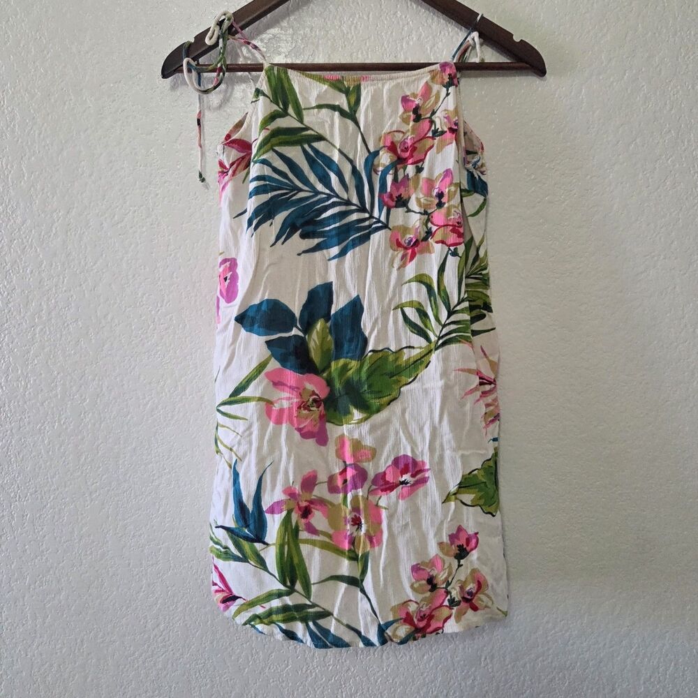 Billabong Night Twist Summer Mini Dress White Floral Small